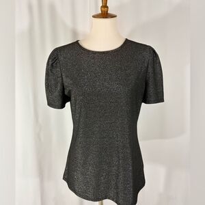Express Black Sparkly Short Sleeve Tee